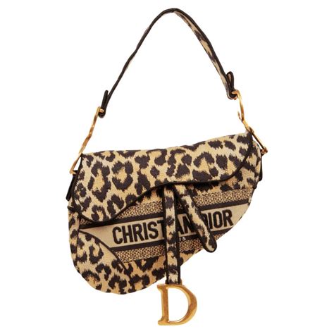 dior saddle bag leopard